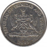 Монета. Тринидад и Тобаго. 10 центов 2005 год. ав.