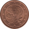 Монета. Германия. 1 цент 2017 год. (D). ав.