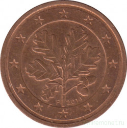 Монета. Германия. 2 цента 2014 год. (F).