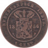 Монета. Нидерландская Ост-Индия. 1 цент 1856 год. ав.