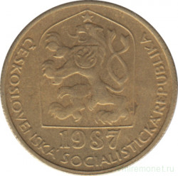 Монета. Чехословакия. 20 геллеров 1987 год.