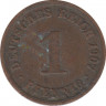 Монета. Германия (Германская империя 1871-1922). 1 пфенниг 1907 год. (А). ав.