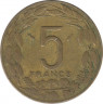 Монета. Центральноафриканский экономический и валютный союз (ВЕАС). 5 франков 1979 год. рев.