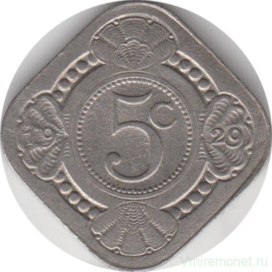 Монета. Нидерланды. 5 центов 1929 год.