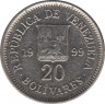Монета. Венесуэла. 20 боливаров 1999 год. ав.
