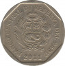 Монета. Перу. 1 соль 2011 год. ав.