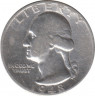 Монета. США. 25 центов 1948 год. ав.