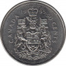 Монета. Канада. 50 центов 1995 год. ав.