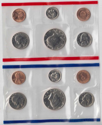 Монета. США. Годовой набор 1989 год. Монетные дворы P и D.