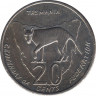 Монета. Австралия. 20 центов 2001 год. Столетие конфедерации. Тасмания. ав.