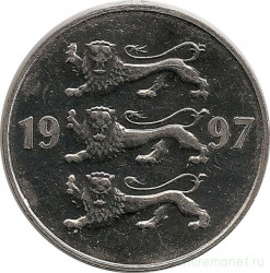 Монета. Эстония. 20 сенти 1997 год.