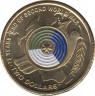 Монета. Австралия. 2 доллара 2020 год. 75 лет победе во Второй Мировой войне. Цветная эмаль. ав.