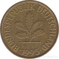 Монета. ФРГ. 5 пфеннигов 1995 год. Монетный двор - Гамбург (J).