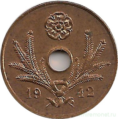 Монета. Финляндия. 5 пенни 1942 год.