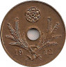 Аверс.Монета. Финляндия. 5 пенни 1942 год.