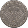 Монета. ФРГ. 2 марки 1976 год. Конрад Аденауэр. Монетный двор - Мюнхен (D). рев.
