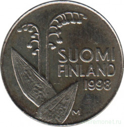 Монета. Финляндия. 10 пенни 1998 год.