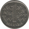 Реверс. Монета. Финляндия. 1 марка 1991 год.