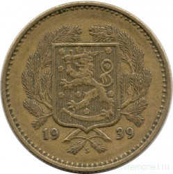 Монета. Финляндия. 10 марок 1939 год.