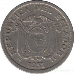 Монета. Эквадор. 1 сукре 1937 год.