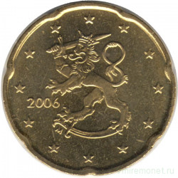 Монета. Финляндия. 20 центов 2006 год.