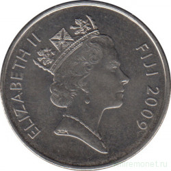 Монета. Фиджи. 10 центов 2009 год.