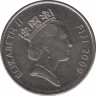 Монета. Фиджи. 10 центов 2009 год. ав.