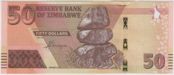 Банкнота. Зимбабве. 50 долларов 2020 год.