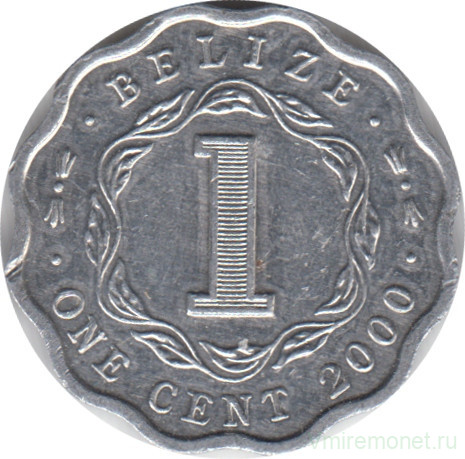 Монета. Белиз. 1 цент 2000 год.