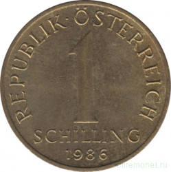 Монета. Австрия. 1 шиллинг 1986 год.
