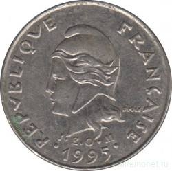 Монета. Французская Полинезия. 10 франков 1995 год.
