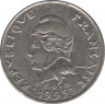 Монета. Французская Полинезия. 10 франков 1995 год. ав.