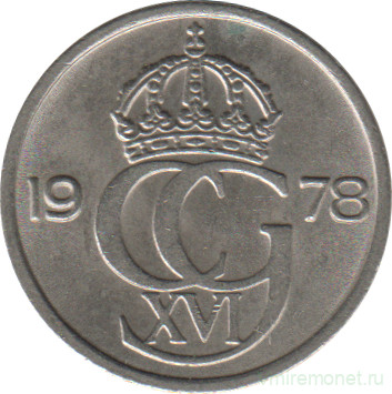 Монета. Швеция. 10 эре 1978 год.
