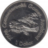 Монета. Новая Зеландия. 1 доллар 1989 год. XIV Игры Содружества 1990. Пловец. ав.
