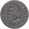 Монета. Французская Полинезия. 50 франков 1985 год.
