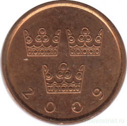 Монета. Швеция. 50 эре 2009 год.
