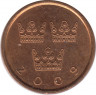 Аверс. Монета. Швеция. 50 эре 2009 год.