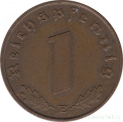 Монета. Германия. Третий Рейх. 1 рейхспфенниг 1938 год. Монетный двор - Мюльденхаттен (E).