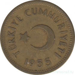Монета. Турция. 25 курушей 1955 год.