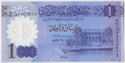 Банкнота. Ливия. 1 динар 2019 год.