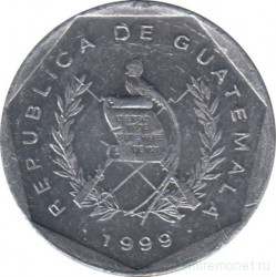 Монета. Гватемала. 1 сентаво 1999 год.