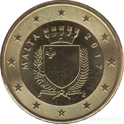 Монета. Мальта. 10 центов 2017 год.