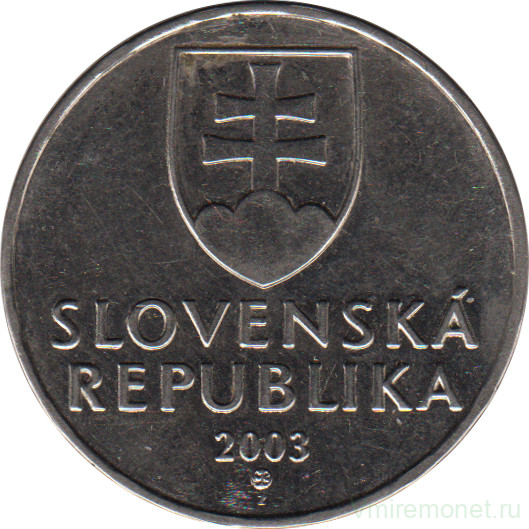 Монета. Словакия. 2 кроны 2003 год.