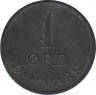 Монета. Дания. 1 эре 1949 год. рев.