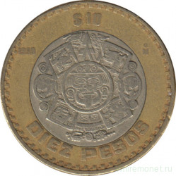 Монета. Мексика. 10 песо 1999 год.