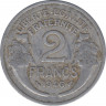 Монета. Франция. 2 франка 1946 год. Монетный двор - Бомонт(B). ав.