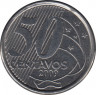 Монета. Бразилия. 50 сентаво 2009 год. ав.