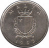 Монета. Мальта. 2 цента 1993 год. ав.