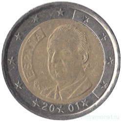 Монета. Испания. 2 евро 2001 год.
