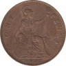 Монета. Великобритания. 1 пенни 1932 год. ав.
